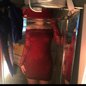 Flirty Hints Lace Midi Dress-FashionNova